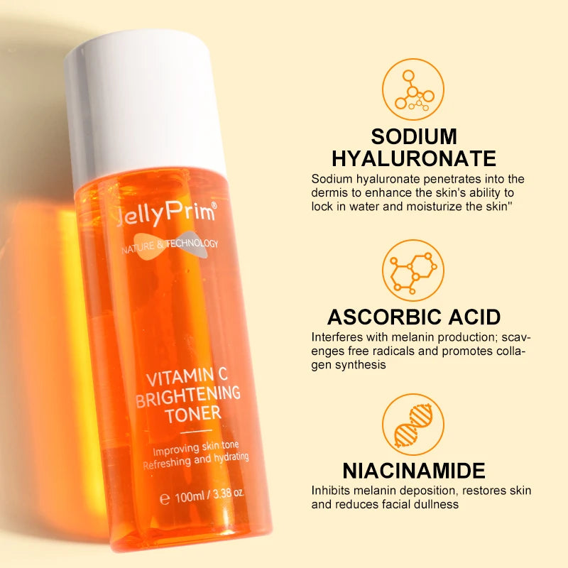 Vitamin C skin care for acne and dull looking face