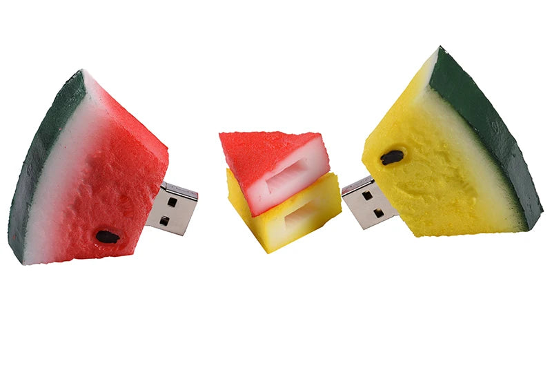 Watermelon USB Flash Drive 64GB Cute Fruit Memory Stick 32GB Creative Gifts For Kids Pen Drive 16GB