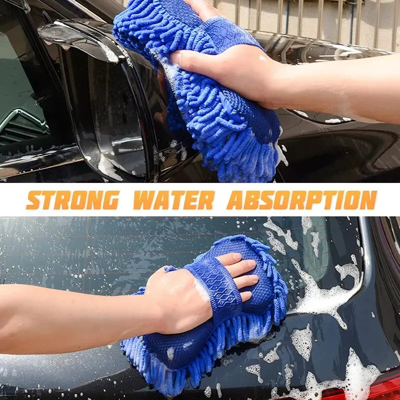 Car washing brush with handle for hand