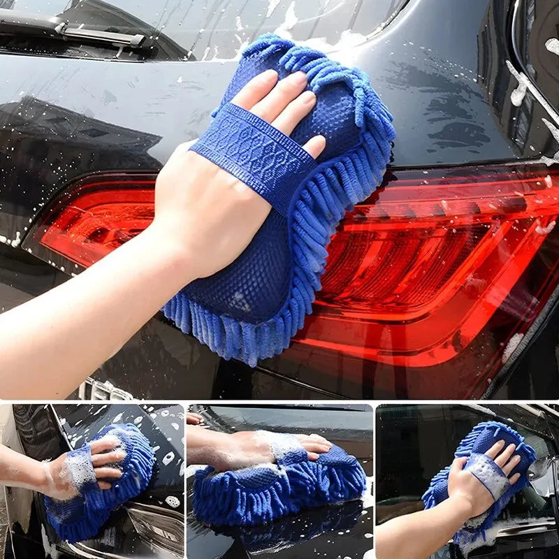 Car washing brush with handle for hand